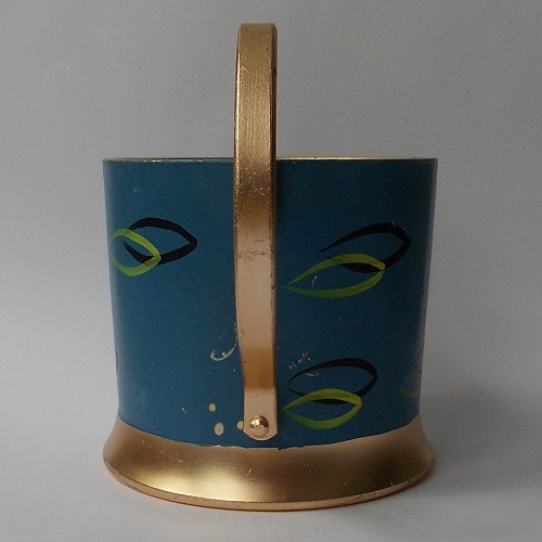 Подстаканник Перья (голубой фон) - Мытищинский завод сувенирных изделий (МЗСИ)